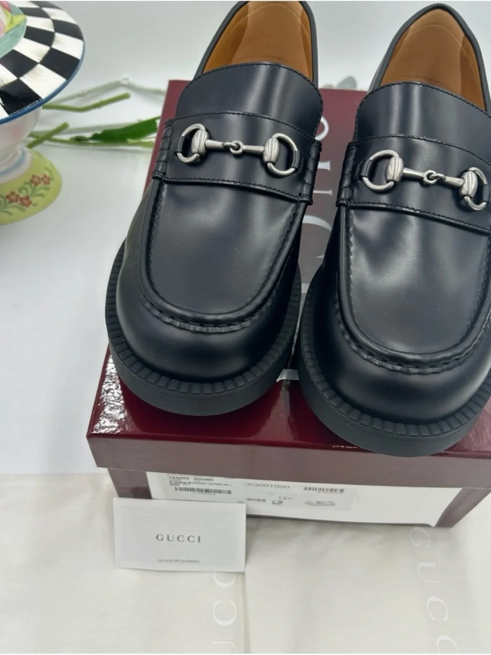 Gucci Leather horse bit loafers size 10.5 fits 11 US made in Italy